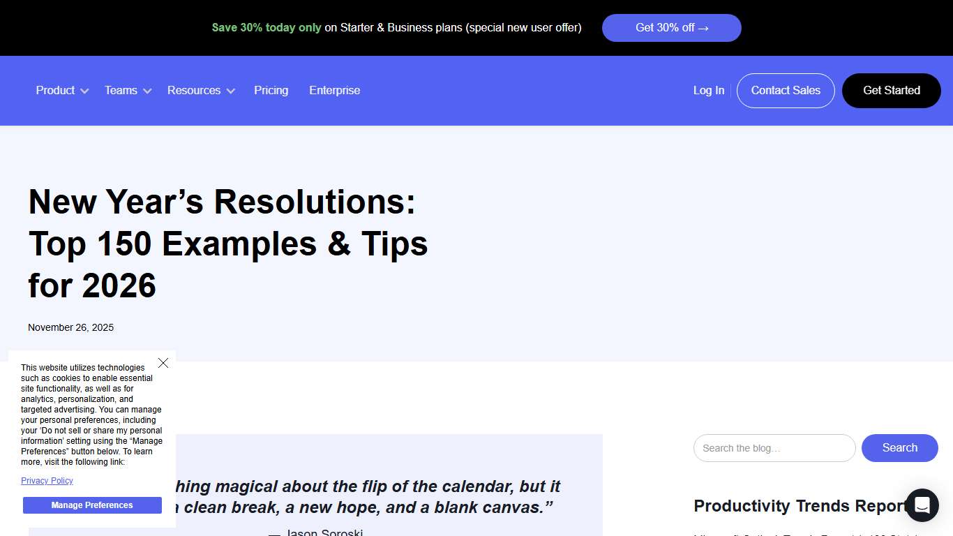 New Year’s Resolutions: Top 150 Examples & Tips for 2026 Reclaim